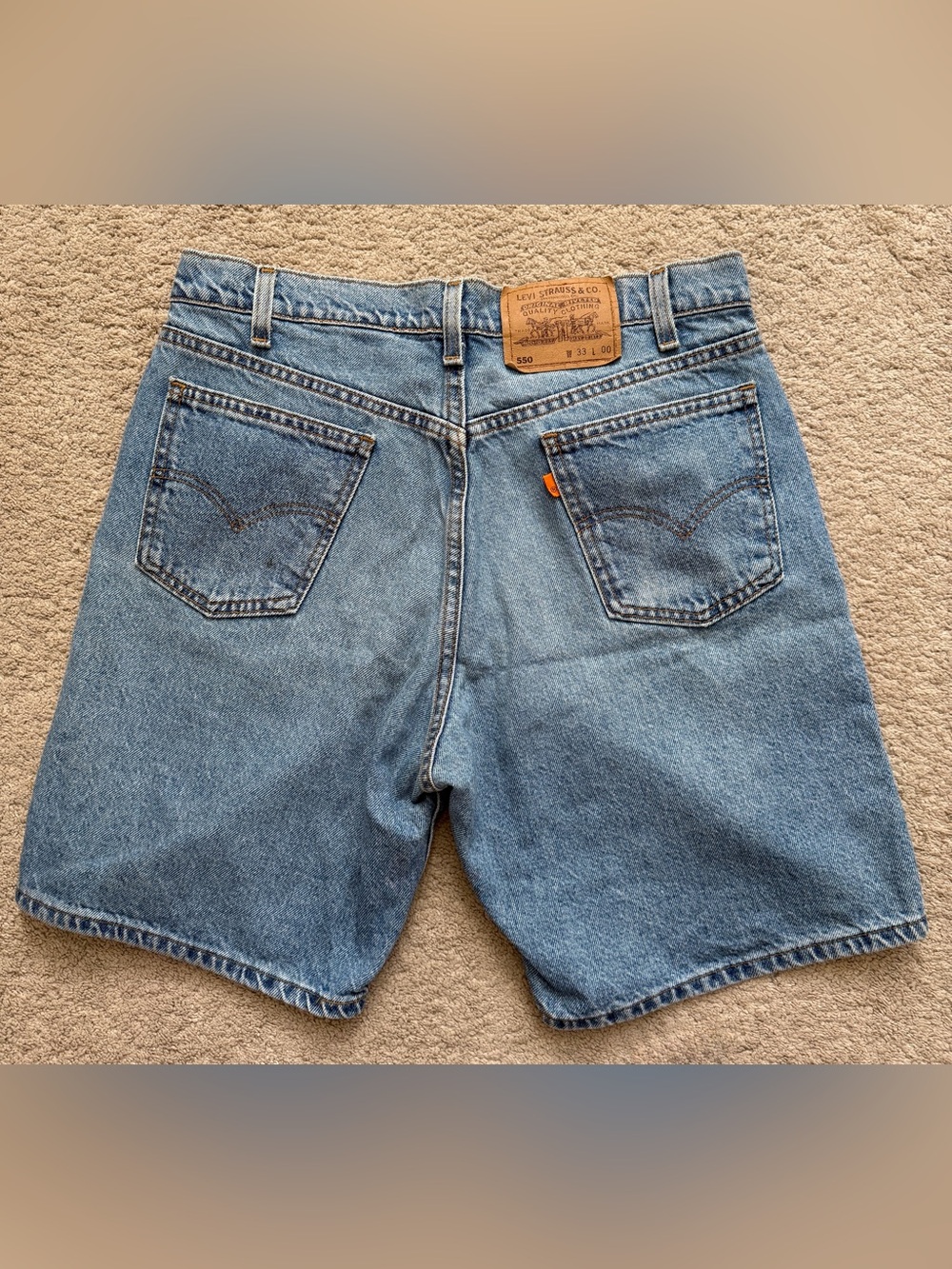 Vintage Levi's 550 Orange Tab Relaxed Fit Denim Shorts